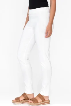 Pants<Tirelli Olympia White Straight Pant