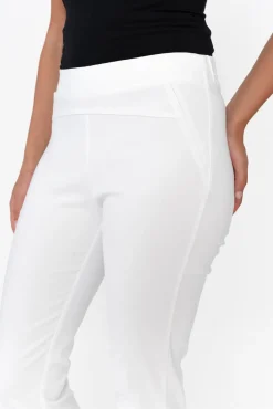 Pants<Tirelli Olympia White Straight Pant