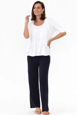 Cardigans<Bamboo Body Opal White Bamboo Cardigan