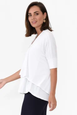 Cardigans<Bamboo Body Opal White Bamboo Cardigan