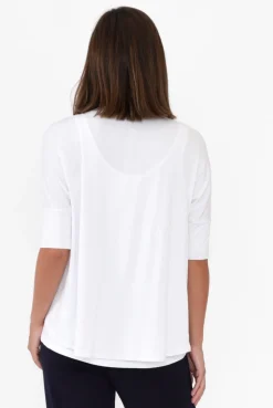 Cardigans<Bamboo Body Opal White Bamboo Cardigan