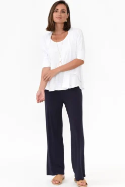 Cardigans<Bamboo Body Opal White Bamboo Cardigan