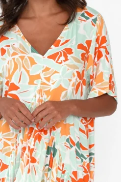 Maxi Dresses<PQ Orange Garden Peak Maxi Dress