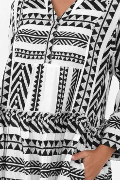 Cotton Dresses<Joop u0026 Gypsy Paloma White Embroidered Cotton Midi Dress