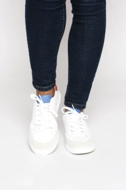 White Sneakers<EOS Panels White Leather Sneaker