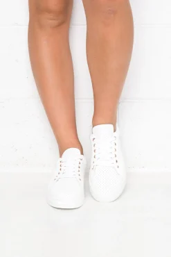 White Sneakers<Alfie and Evie Paradise White Leather Sneaker