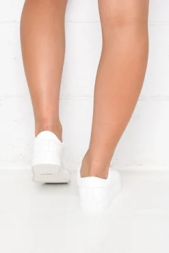 White Sneakers<Alfie and Evie Paradise White Leather Sneaker