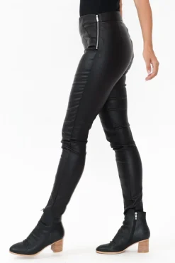 Pants<Fate Becker Past Black Wet Look Pant