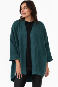 Knitwear<Tirelli Payten Teal Magnetic Knit Cardigan