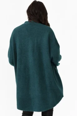 Knitwear<Tirelli Payten Teal Magnetic Knit Cardigan