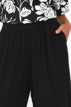 Pants<Zen Garden Penny Black Relaxed Pant
