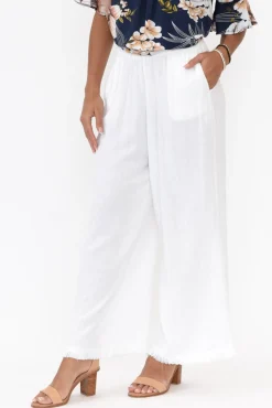 Pants<Zen Garden Penny White Relaxed Pant