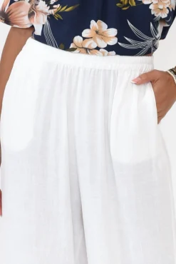 Pants<Zen Garden Penny White Relaxed Pant