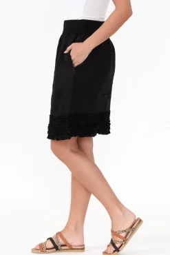 Skirts<Gordon Smith Phillipa Black Ruffle Hem Skirt