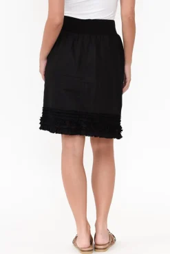 Skirts<Gordon Smith Phillipa Black Ruffle Hem Skirt
