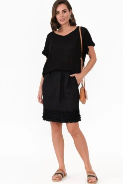 Skirts<Gordon Smith Phillipa Black Ruffle Hem Skirt