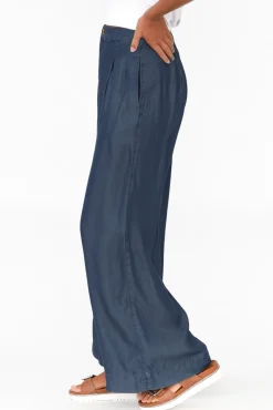 Pants<Betty Basics Pia Blue Denim Palazzo Pant
