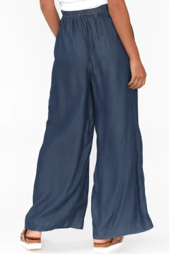 Pants<Betty Basics Pia Blue Denim Palazzo Pant