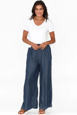 Pants<Betty Basics Pia Blue Denim Palazzo Pant