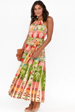 Cotton Dresses<Holiday Pinata Tropical Cotton Halter Dress