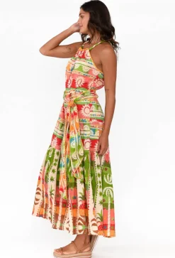 Cotton Dresses<Holiday Pinata Tropical Cotton Halter Dress