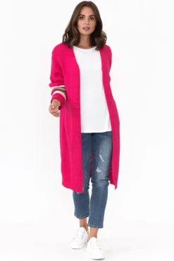 Knitwear<Clarity Pippi Hot Pink Wool Cardigan