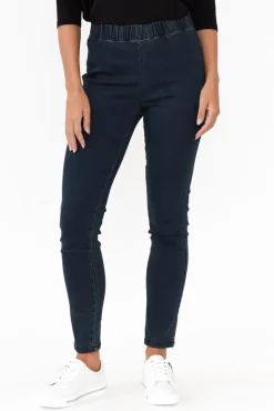 Jeans<Threadz Polly Blue Cotton Stretch Pant