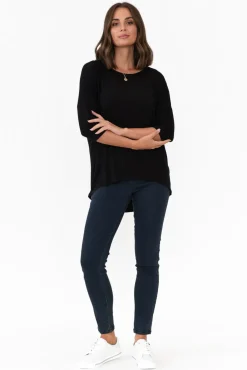 Jeans<Threadz Polly Blue Cotton Stretch Pant