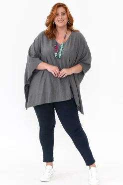 Jeans<Threadz Polly Blue Cotton Stretch Pant