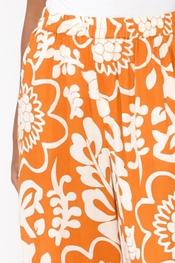 Pants<Shanty Positano Orange Garden Flared Pant