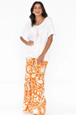 Pants<Shanty Positano Orange Garden Flared Pant