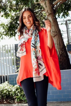 Tunic Tops<Boho Red Drape Top