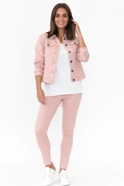 Pants<Cafe Latte Reed Blush Stretch Cotton Pant