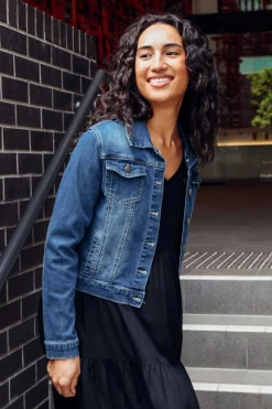 Jackets<Country Denim Rellie Blue Denim Stretch Jacket