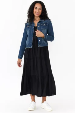 Jackets<Country Denim Rellie Blue Denim Stretch Jacket