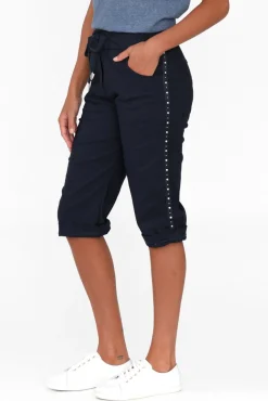 Shorts<La Strada Rhonda Navy Embellished Shorts