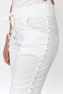 Shorts<La Strada Rhonda White Embellished Shorts