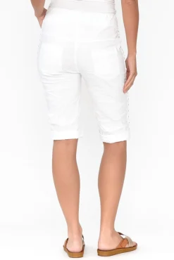Shorts<La Strada Rhonda White Embellished Shorts