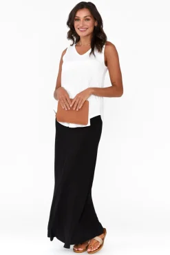 Sleeveless Tops<Lou Lou Rihanna White Bamboo Tank