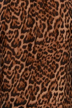 Sleeved Tops<La Strada Riley Leopard Silk Ruffle Top