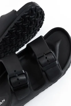 Slides<Human Shoes Ripe Black Buckle Slide