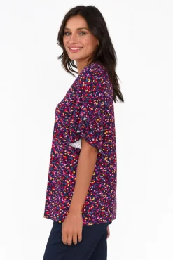 Sleeved Tops<Betty Basics Ripon Confetti Frill Sleeve Top