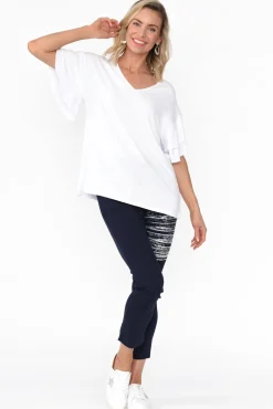 Sleeved Tops<Betty Basics Ripon White Frill Sleeve Top