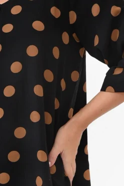 Sleeved Tops<Willow Tree Riveria Black Spot V Neck Top
