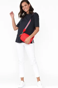 Cotton Tops<Betty Basics Rosalie Charcoal Cotton Tee