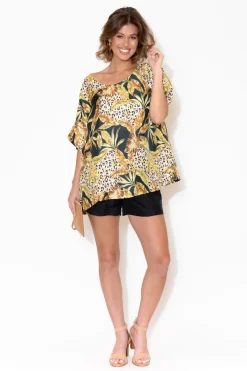 Shorts<Lou Lou Rose Black Silk Bamboo Shorts