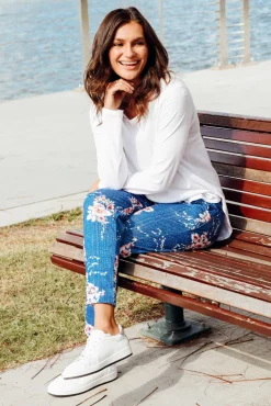 Pants<Hourglass Rowan Blue Flower Tie Pant