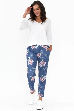Pants<Hourglass Rowan Blue Flower Tie Pant