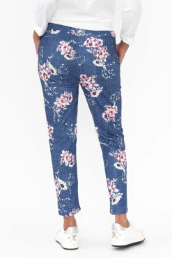 Pants<Hourglass Rowan Blue Flower Tie Pant