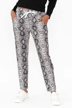 Pants<Hourglass Rowan Grey Snakeskin Tie Pant
